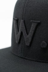 W. Logo Flat Brim Snapback